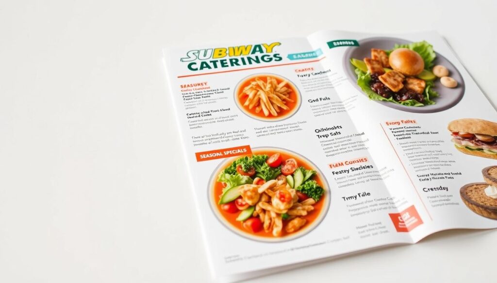 Subway Catering Menu Seasonal Specials
