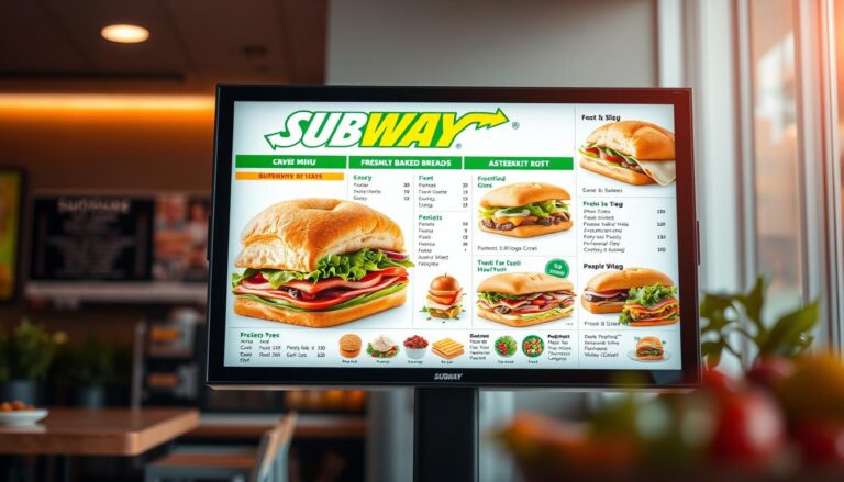 subway sandwich menu